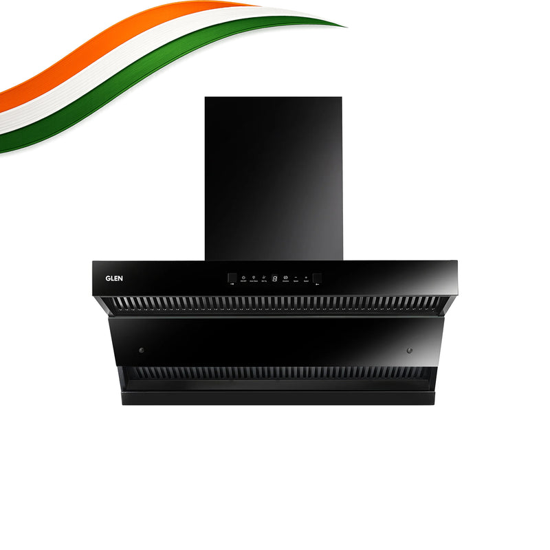 Auto Clean Chimney with Double Draft Suction and Heat Sensor, BLDC Motor 60/75/90cm 1600 m3/h - Black (CH 6076 HSR DC AC)