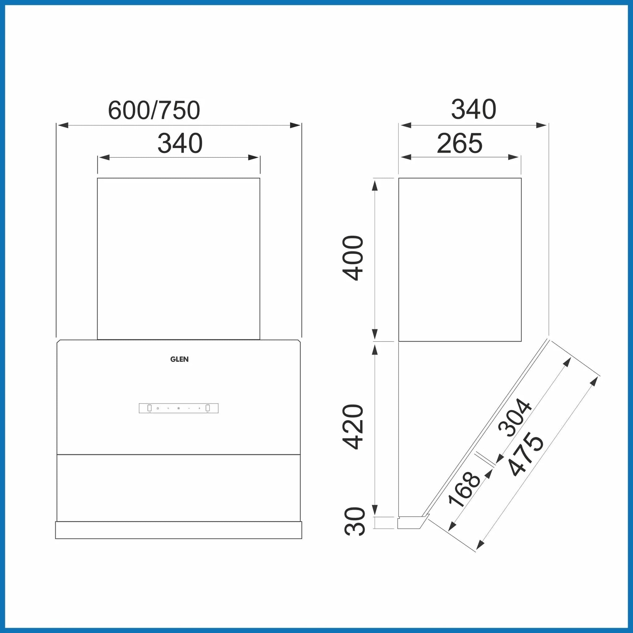 Buy Filter Less Auto Clean Kitchen Chimney 60/75/90cm Online