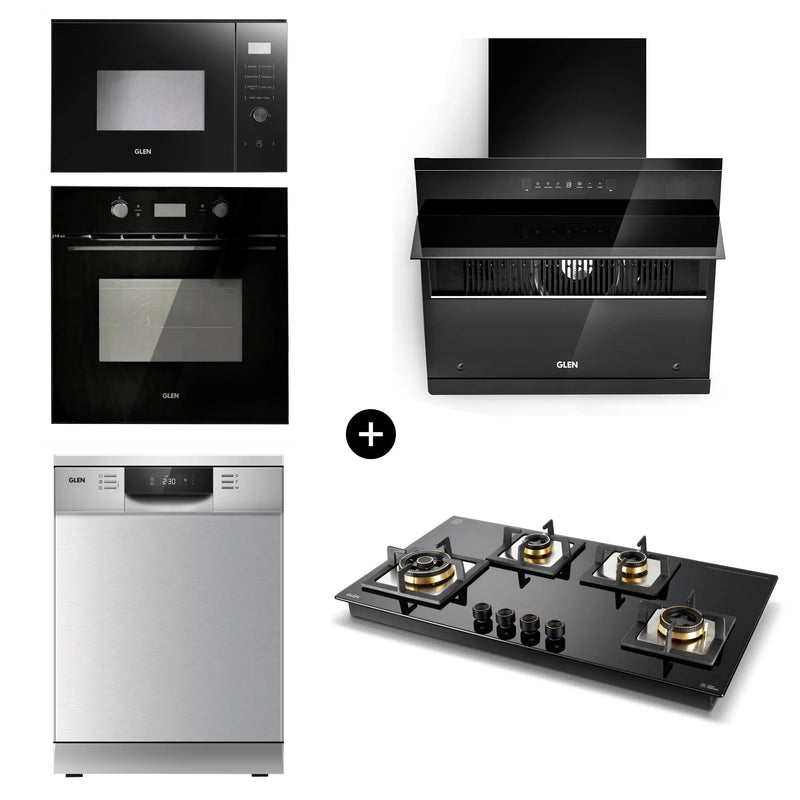 Built-In-Oven (BO-661MRT) + Built-In-Microwave (MO-671) + Built in Dishwasher (DW-7735M) + Built in Hob (BH1094XLCIHTTDBTR) + Auto Clean Chimney (CH6073HSRDCAC90)