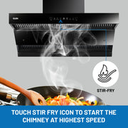 Auto Clean Kichen Chimney with touch stir fry feature