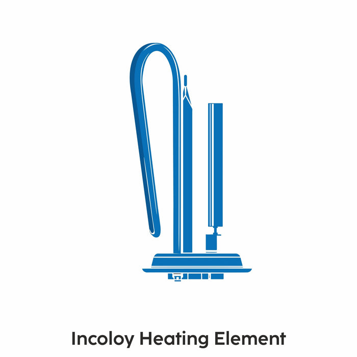 Storage Water Heater 8 Bar Pressure Incoloy Element and Polymer Coated Tank, Temperature Setting Knob - 10/15/25 Litre (WH-7058VWH)