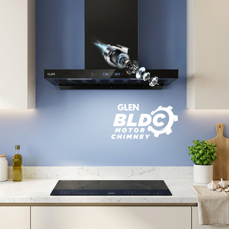 Auto Clean Filterless Chimney with Inverter Technology, BLDC Motor 1600 m3/h - 60/76/90cm (CH6052BLDCAC)