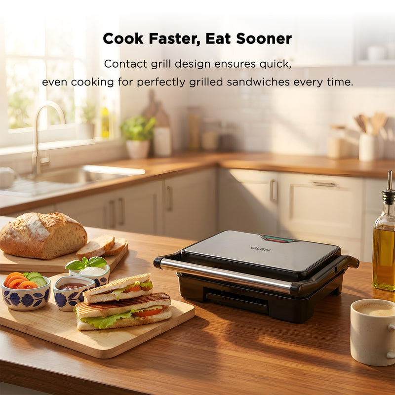 Press Grill with Ceramic Non-stick Plates Oil Collector Tray 850W Power - (SA3029GRILLCE)