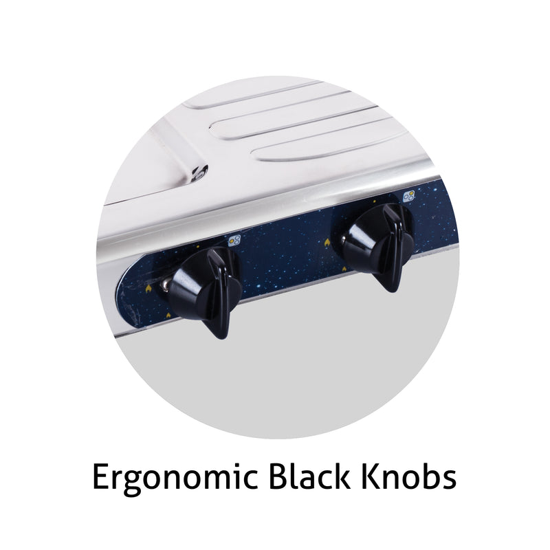 3 Burner  Stainless Steel Gas Stove with High Flame Brass Burner (CT1037SSHFBB)