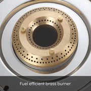 3 Burner PNG Glass Gas Stove with fuel efficient brass burner