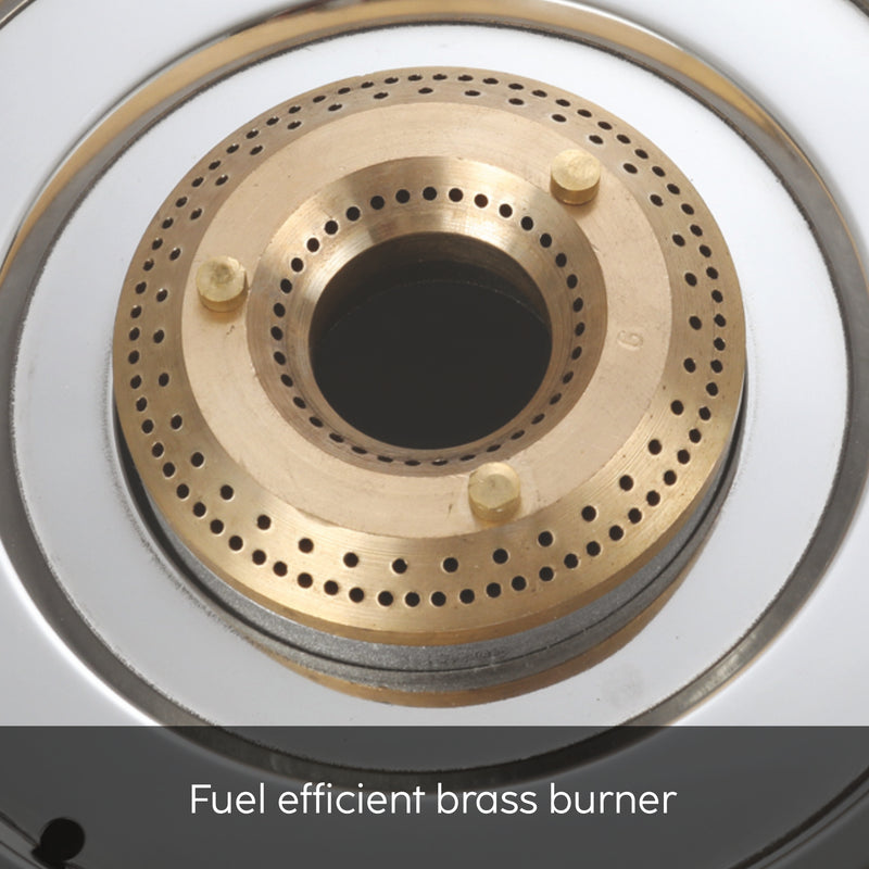 3 Burner PNG Glass Gas Stove with fuel efficient brass burner