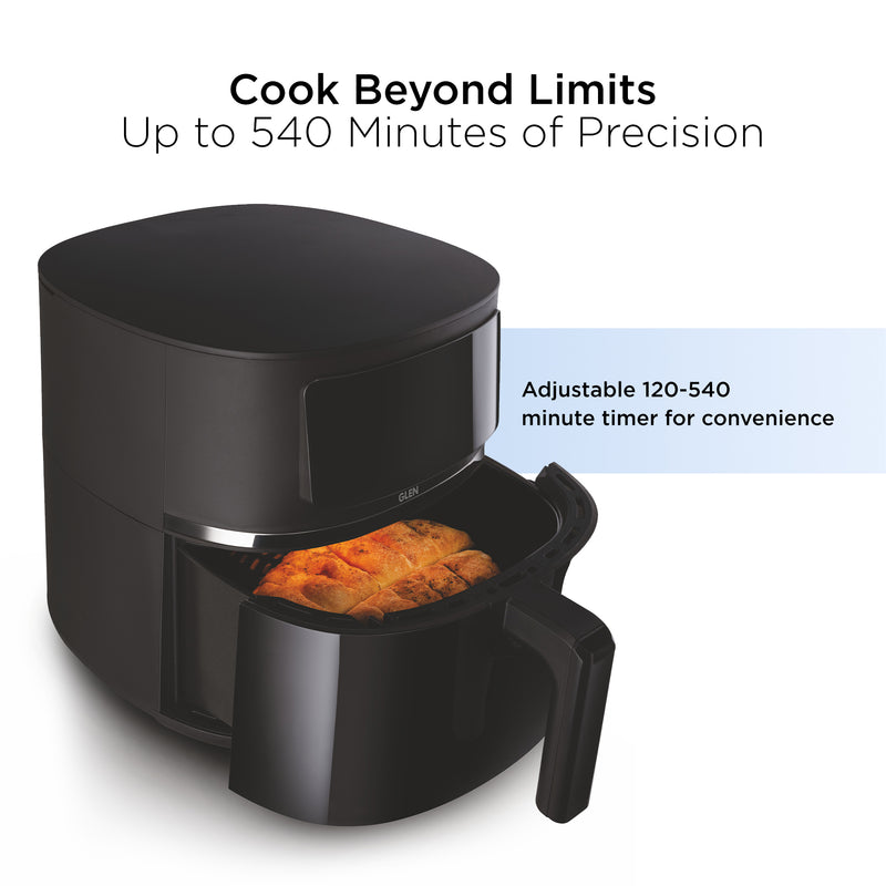 Digital Air Fryer 6 Litre Capacity with 8 Pre Set Menu Timer, Temperature Control, 1500W - Black (SA3062DIGI)