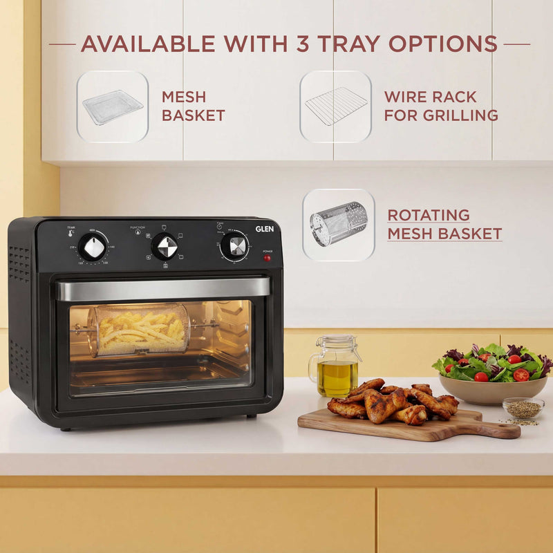 Air Fryer Oven 25 Litre Time and Temperature Control, 1800W - Black (SA3050AFO)