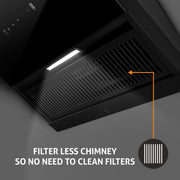 Auto Clean Glass Filterless Chimney 
