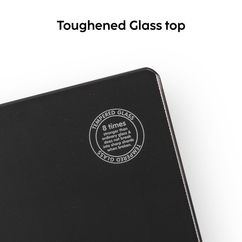 2 Burner Glass Gas Stove Jumbo with Brass Burner Black (CT1020GTJMBB)