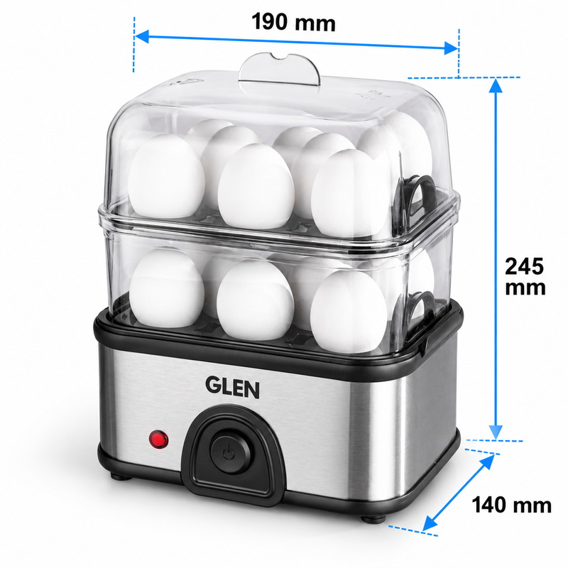 Egg Boiler Steamer Plus Boils Upto 16 Eggs Auto shut Off, Push Button Start, 350W (SA3036EBSPLUS)