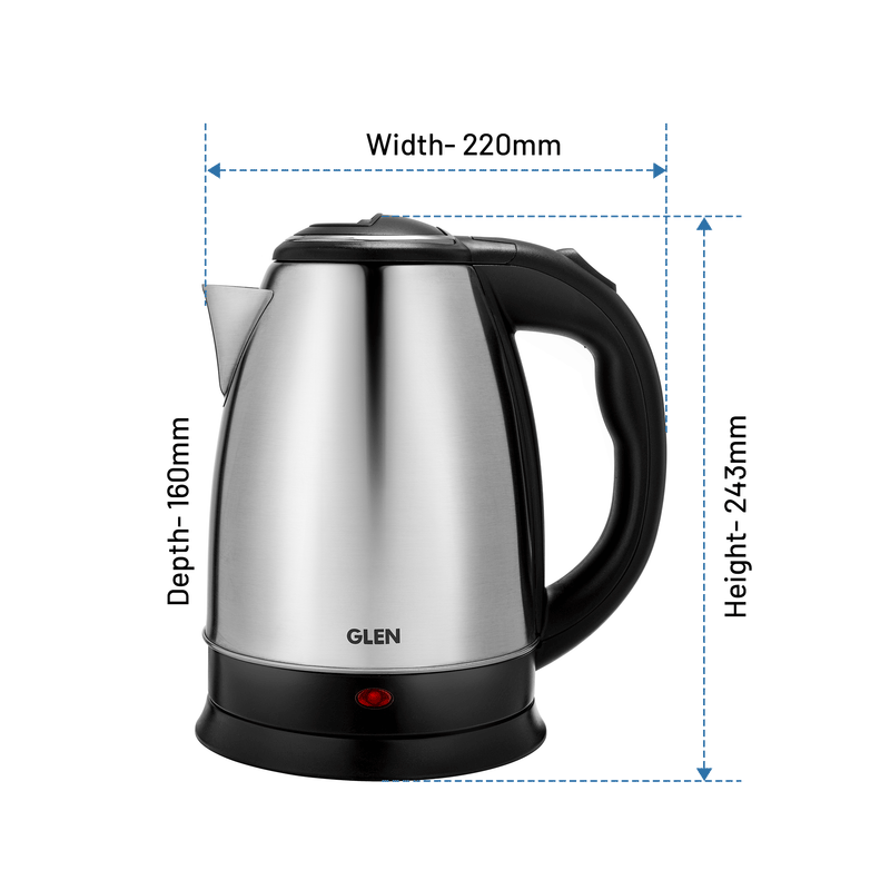 Electric Kettle 1.8 Litre Stainless Steel with 360° Rotational Base, 1350 W - Silver (9002)