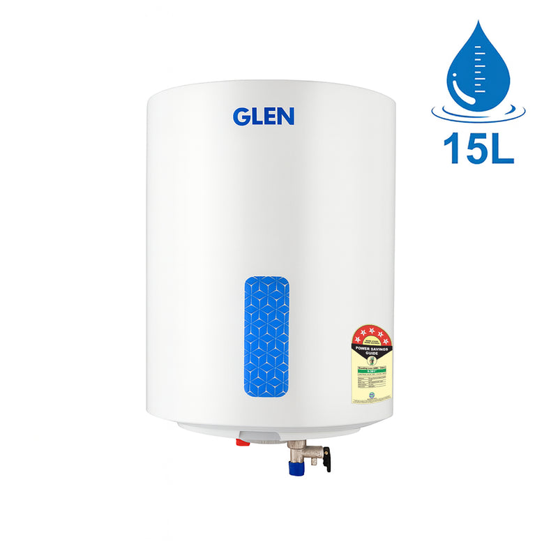 Storage Water Heater 8 Bar Pressure Incoloy Element and Polymer Coated Tank, Temperature Setting Knob - 10/15/25 Litre (WH-7058VWH)