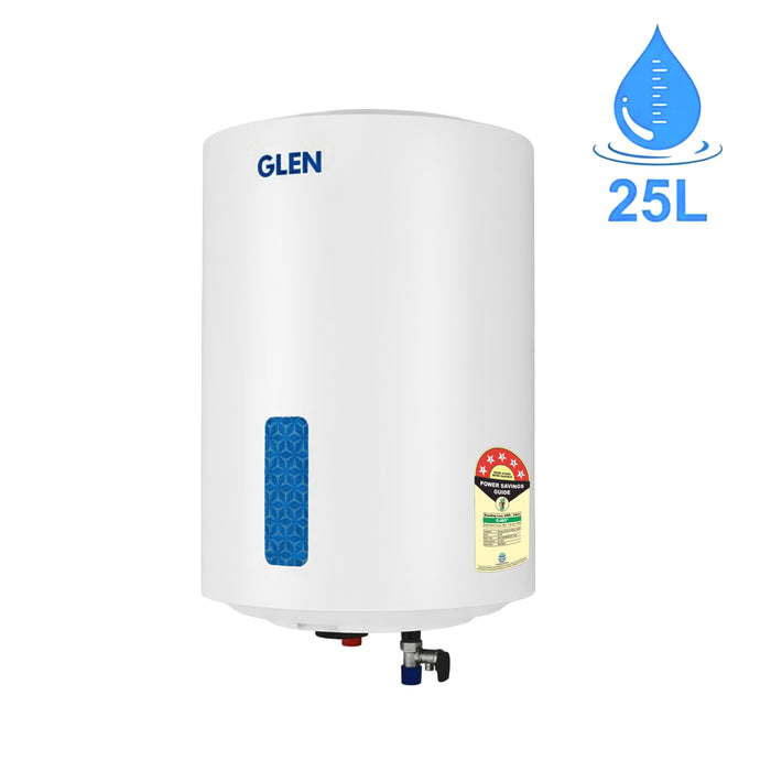 Storage Water Heater 8 Bar Pressure Incoloy Element and Polymer Coated Tank, Temperature Setting Knob - 10/15/25 Litre (WH-7058VWH)