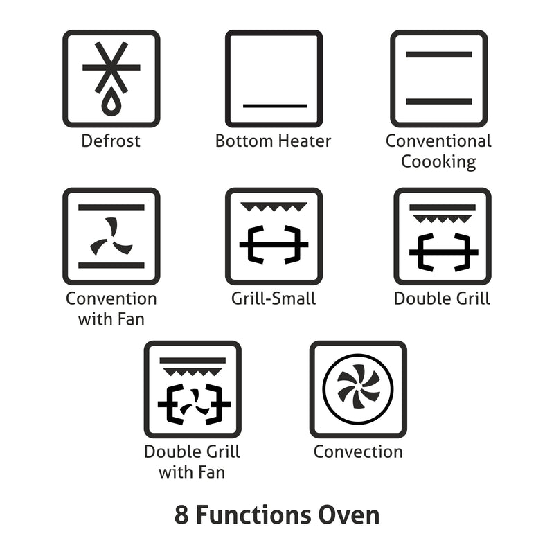 Built-In-Oven (BO-660MRTBL) + Glen Built-in-Microwave (MO-675) + Built In HobTop (BH1064ROHTDB) + Cooker Hood (CH6058BLAC60)