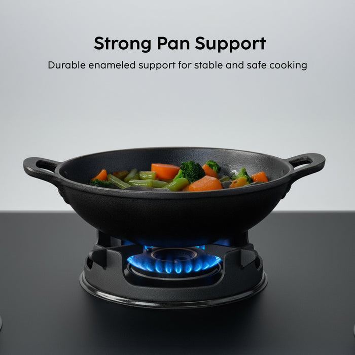 4 Burner Ultra Slim Matt Glass LPG Stove with High Flame Forged Brass Burner (CT1045USMG)