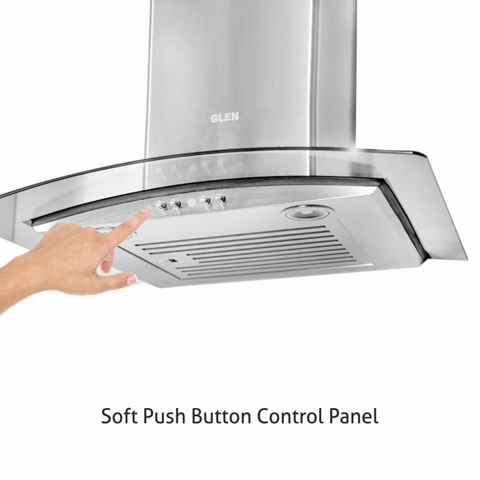 2 Burner Stainless Steel Gas Stove Brass Burner (CT1025SS) + Kitchen Chimney with Push Buttons 60cm 1000 m3h (CH6071EX60BFLTW)