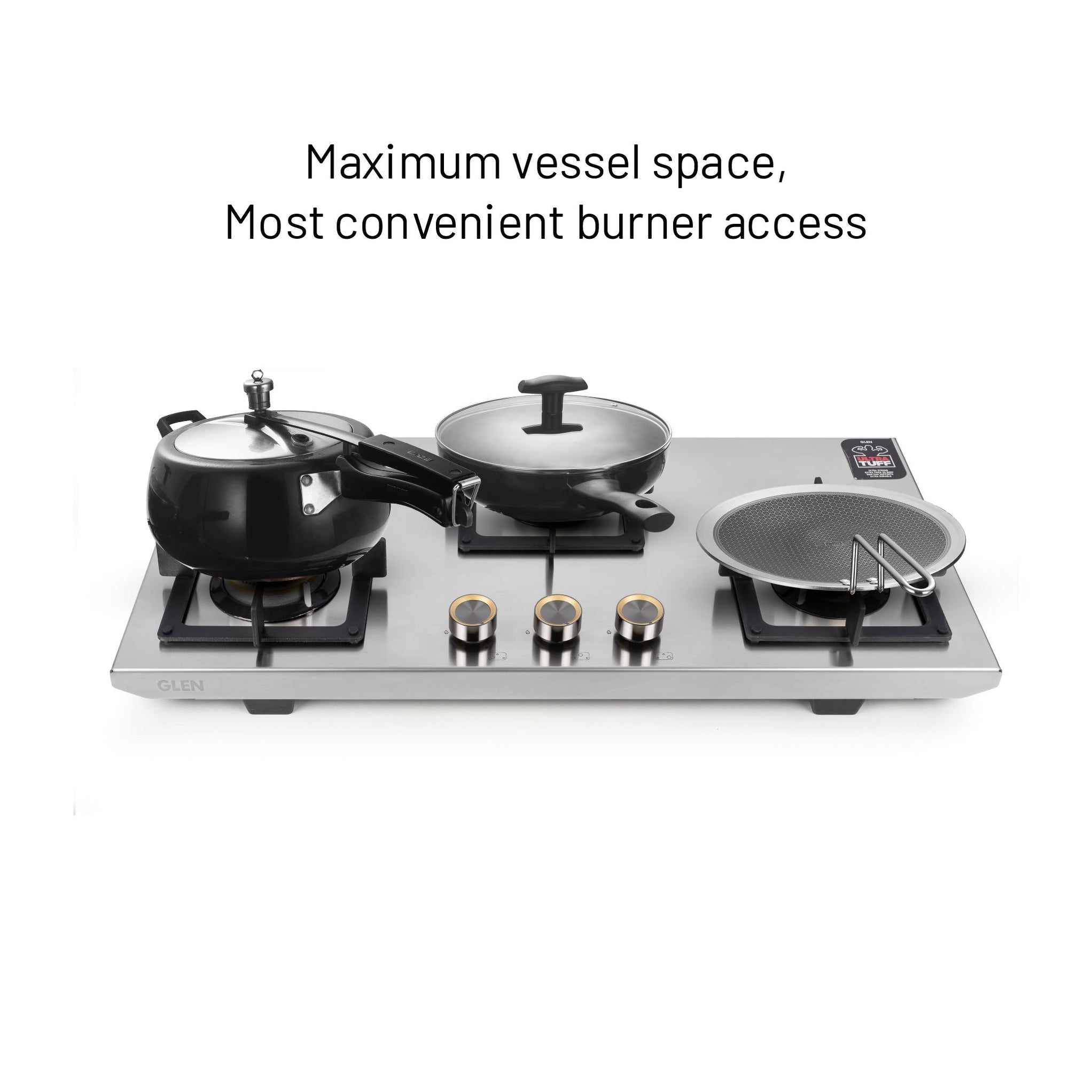 Buy 3 Burner Free Standing Gas Hob Auto Ignition Online Glen — Glen