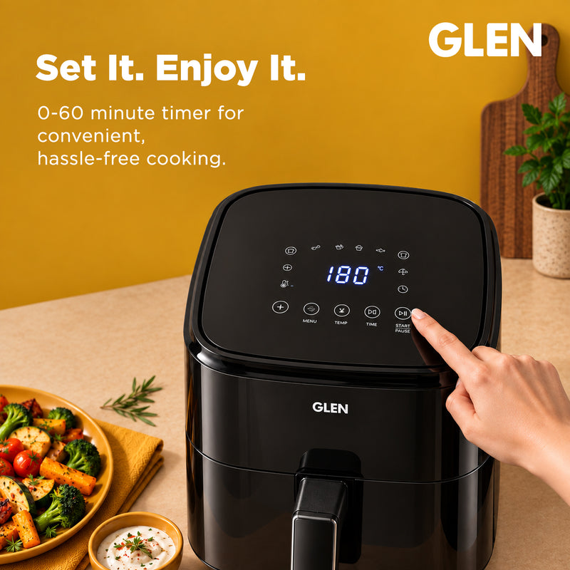 Digital Air Fryer 4.0 Litre 7 Pre Set Menu, Timer Temperature Control, 1350W -Black (SA3060DIGI)
