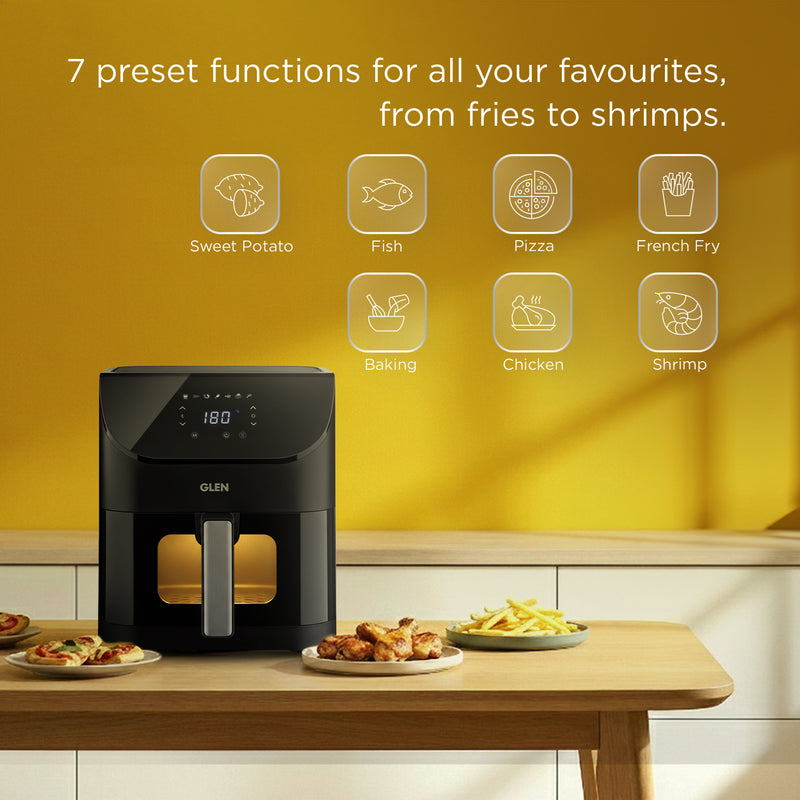Digital Air Fryer, 6.0 Litre Capacity, 7 Pre Set Functions, Time and Temperature Control, 1500W - (SA3045DIGI)