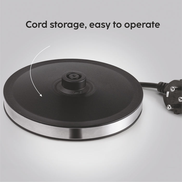 Electric Kettle 1.5 Litre with Digital Display Touch Control and 4 Pre Set Functions, Auto Shutoff, 2000W (SA-9008GLBL)