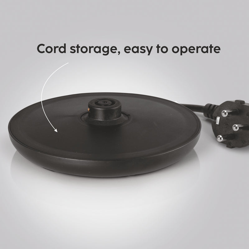 Electric Kettle 1.5 Litre with Digital Display Touch Control and 4 Pre Set Functions, Auto Shutoff, 2000W (SA-9009SSBL)