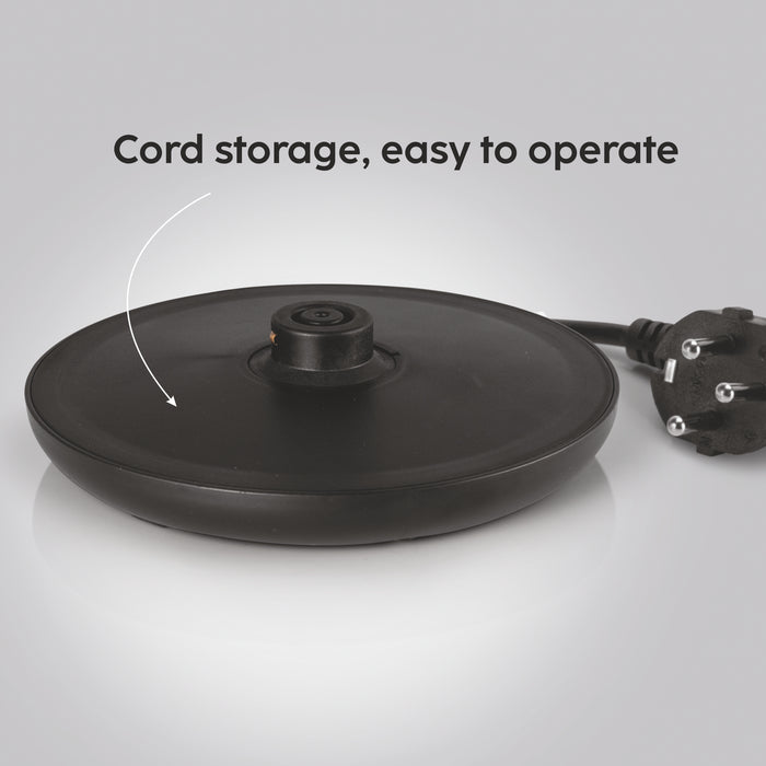 Electric Kettle 1.5 Litre with Digital Display Touch Control and 4 Pre Set Functions, Auto Shutoff, 2000W (SA-9009SSBL)