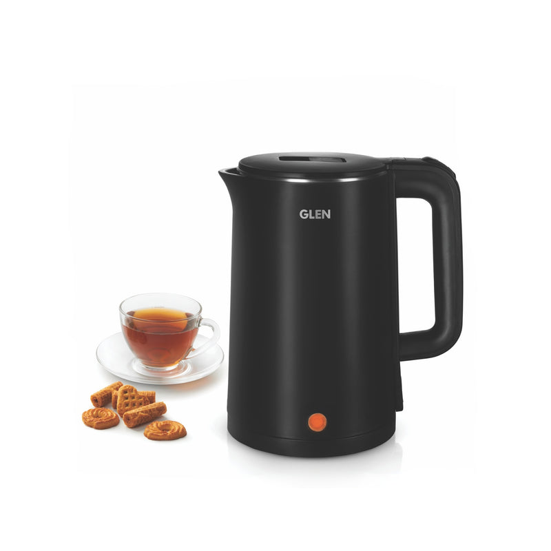 Electric Kettle 1.5 Litre Plastic Clad Stainless Steel, 360° Rotation Base, Auto Shutoff, 1350W (SA-9010)