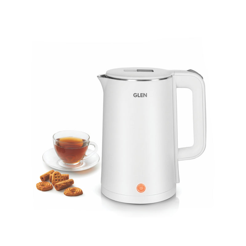 Electric Kettle 1.5 Litre Plastic Clad Stainless Steel, 360° Rotation Base, Auto Shutoff, 1350W (SA-9010)