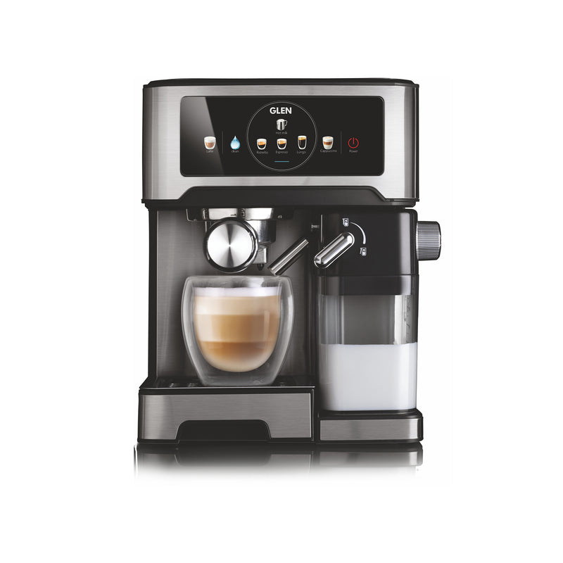 TruePour Espresso Coffee Machine | Ristretto, Espresso, Lungo, Cappuccino, Latte & Hot Milk | Automatic Milk Frother | Dual Boiler System | 1.4L Water Tank | 20 Bar Pressure | 1350W | (SA-9059ECM)