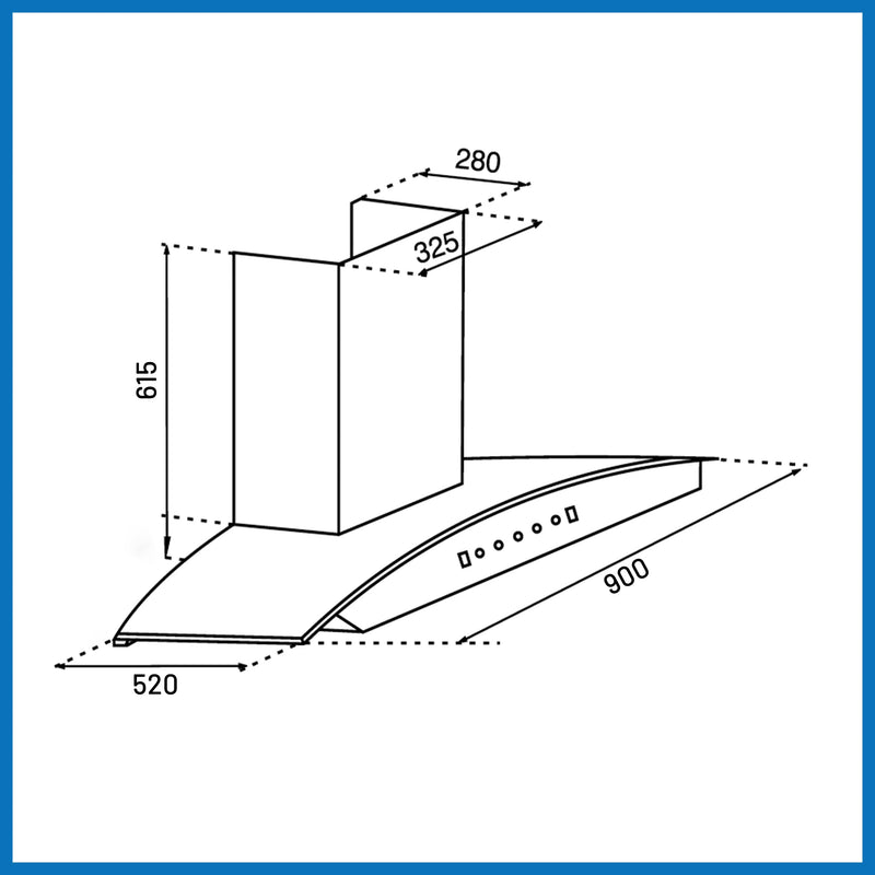 Auto Clean Filterless Chimney with Inverter Technology, BLDC Motor 1600 m3/h - 76/90cm (CH6061DCACBL)