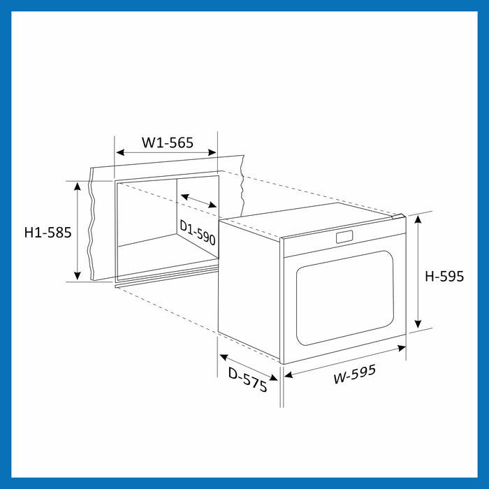 Built in Oven Motorised Rotisserie Turbo Fan 78Ltr with Multi-function (660 MRT BL)