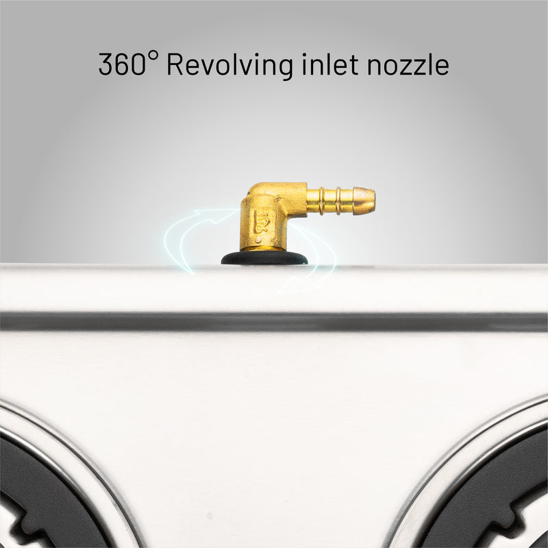 4 Burner Ultra Slim Stainless Steel Gas Stove Extra Wide 1 High Flame 3 Forged Brass Burners - CT1047USDTSS
