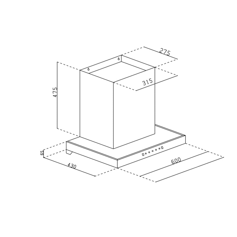  Auto Clean Filter less Kitchen Chimney Dimensions