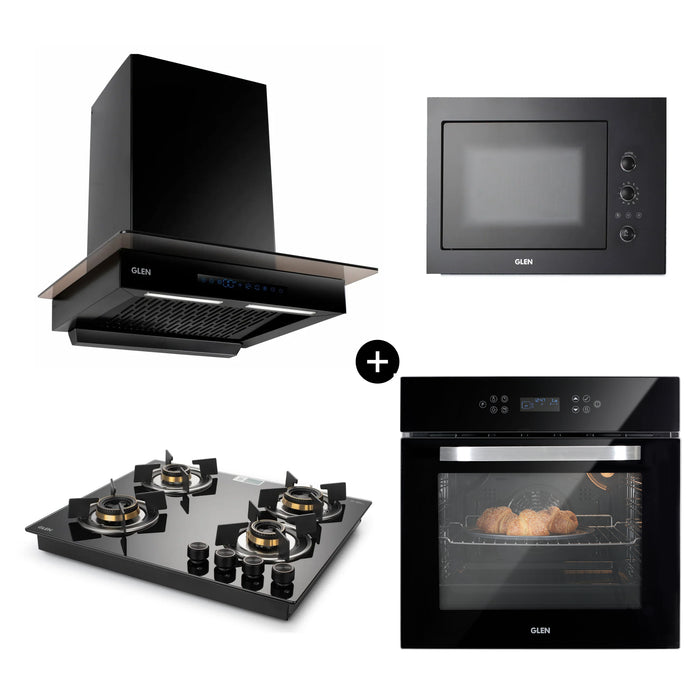 Built-In-Oven (BO-652MRT) + Built-in-Microwave 25L (MO-676) + Built In HobTop (BH1064ROHTTDB) + Cooker Hood 6062 BL BLDC (CH6062BLDCAC60)