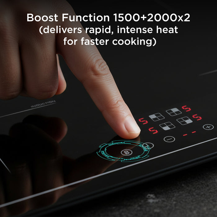 4 Zone Built in Induction Hob 9 Power Levels with Touch Control & Timer Function (BH1014IC4Z)