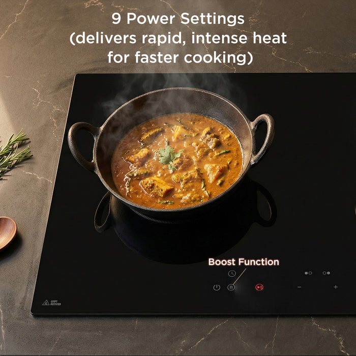 2 Zone Built in Induction Hob 9 Power Levels with Touch Control & Timer Function (BH1016IC2Z)