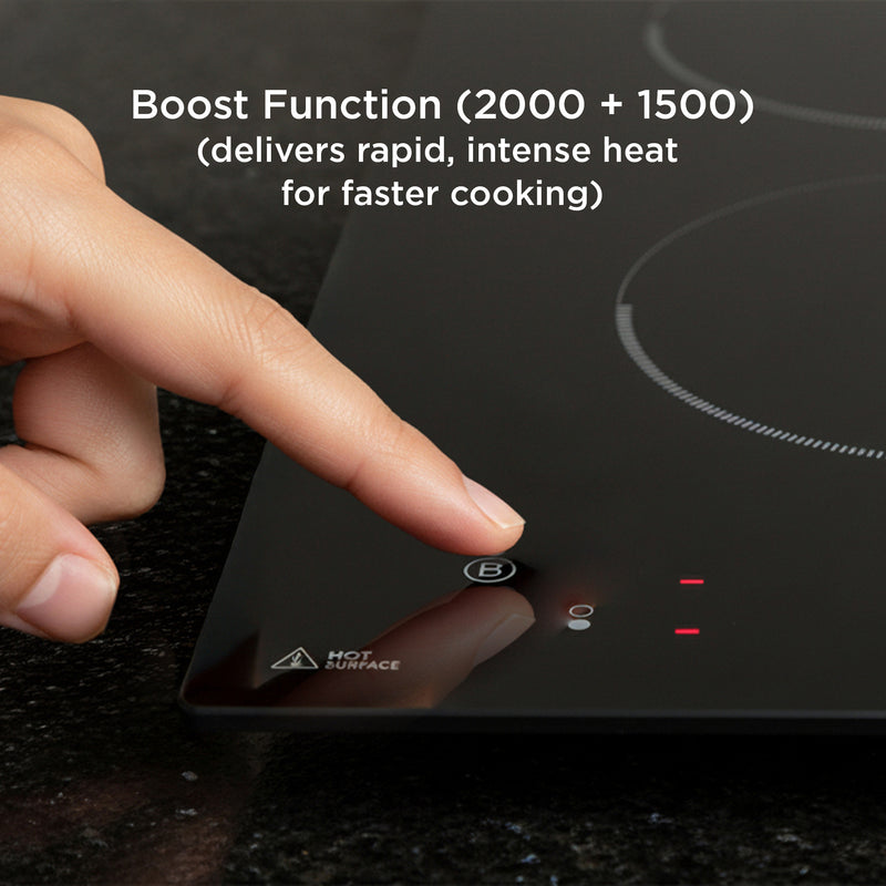 2 Zone Built in Induction Hob 9 Power Levels with Touch Control & Timer Function (BH1015IC2Z)