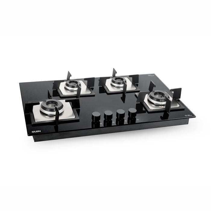 4 Burner Built-in Glass Gas Hob with Italian Double Ring Burner Auto Ignition (1074 SQ IN 77)