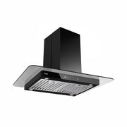 Side view of Island Glass Kitchen Chimney 