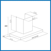 Auto clean filterless chimney dimensions