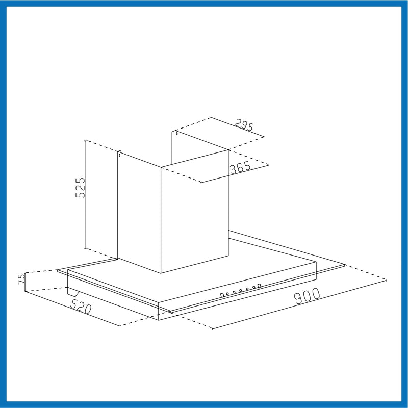 Chimney Hood 6022 Auto Clean 90 Black