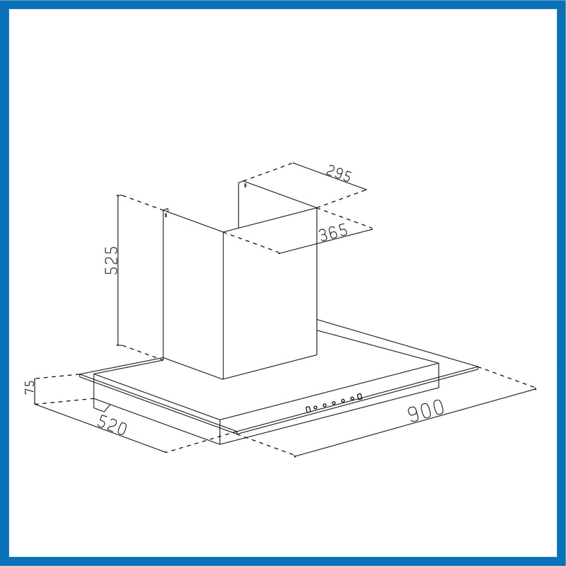 Auto Clean Glass Filter less Kitchen Chimney with Motion Sensor 1200 m3/h (6062 BL Auto Clean 60/90cm)