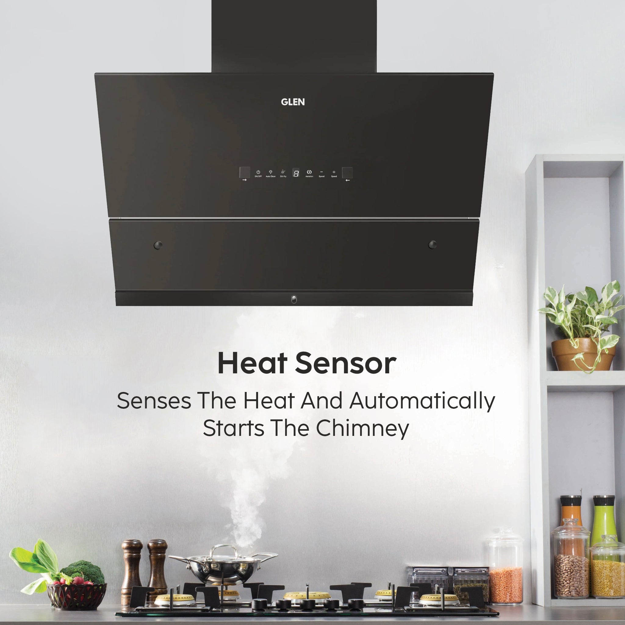 Buy Heat Sensor Auto Clean Kitchen Chimney 60/75/90cm Online