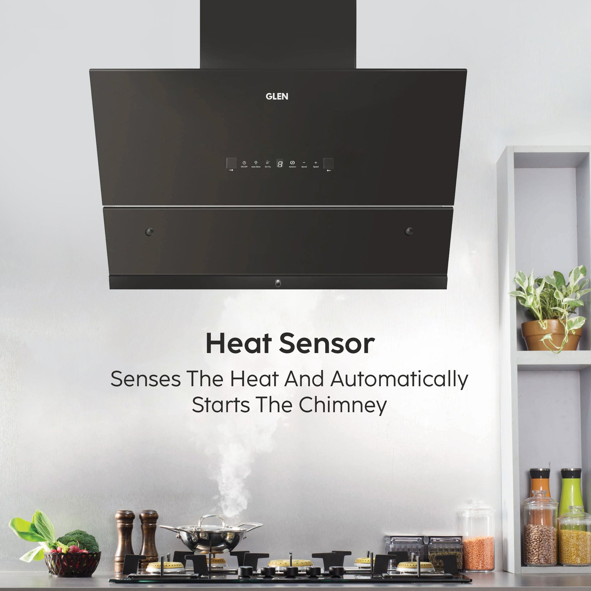 Buy Heat Sensor Auto Clean Kitchen Chimney 60/75/90cm Online
