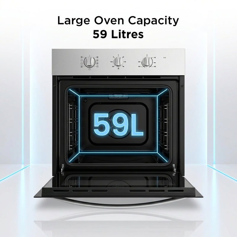 Built in Oven with Turbo Fan 59Ltr. with 9 Multi-functions (BO-607T)