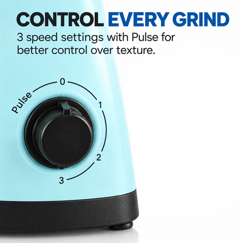 Mixer Grinder 650W with 3 Stainless Steel Liquidiser, Grinder and Chutney Jars - (SA4024JAR3)