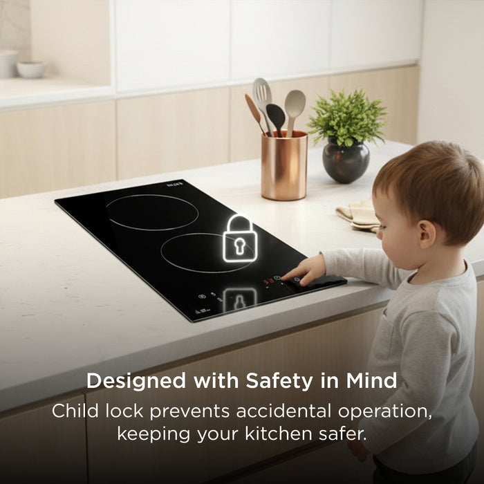 2 Zone Built in Induction Hob 9 Power Levels with Touch Control & Timer Function (BH1015IC2Z)