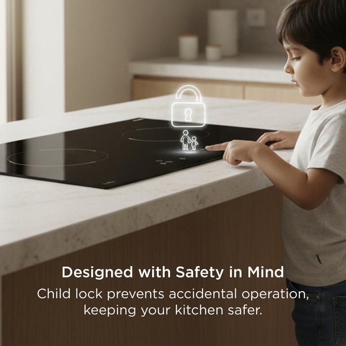 2 Zone Built in Induction Hob 9 Power Levels with Touch Control & Timer Function (BH1016IC2Z)