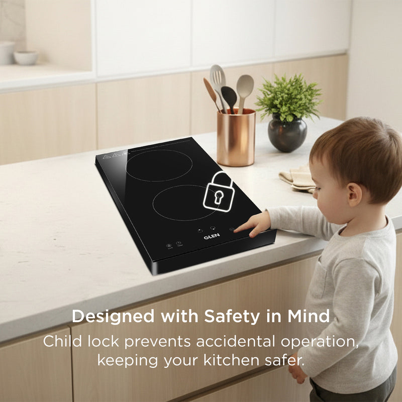 2 Zone Induction Hob Top 9 Power Levels with Touch Control & Timer Function (BH1017HTIC2Z)